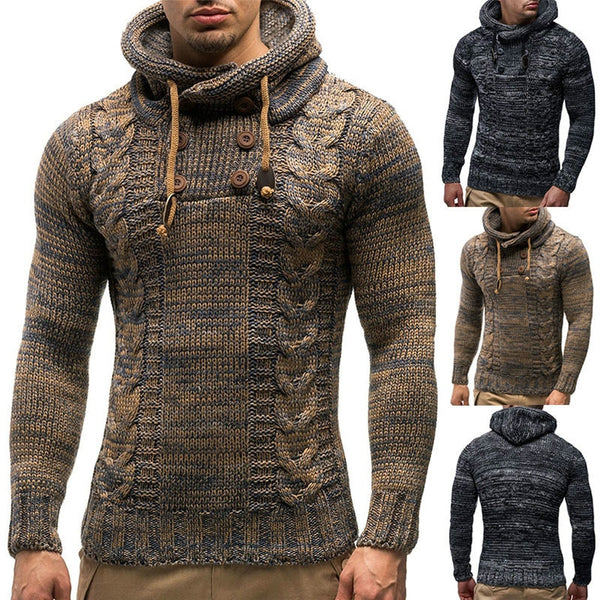 Zogaa Autumn Winter Men Hooded Sweaters Male Sweater