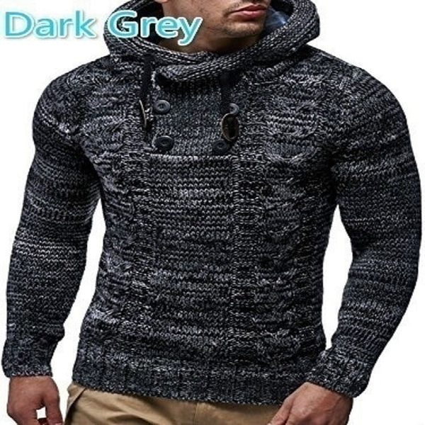 Zogaa Autumn Winter Men Hooded Sweaters Male Sweater