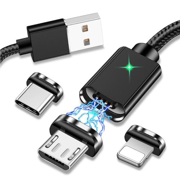 KSTUCNE Magnetic cable Charger Micro USB Type C Cable Fast Charging