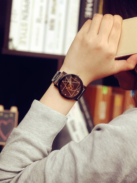 Men's & Women's Watch Stainless Steel Watches Quartz Analog Wrist Watch