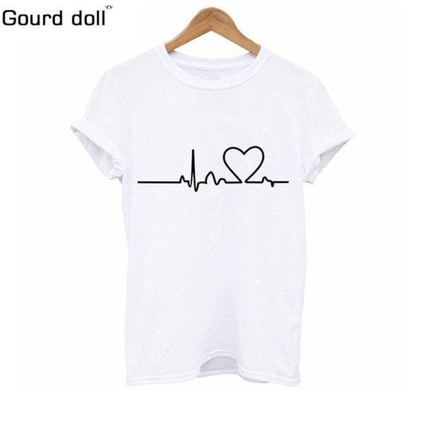 Love Printed Women T-shirts Casual Tee Shirt