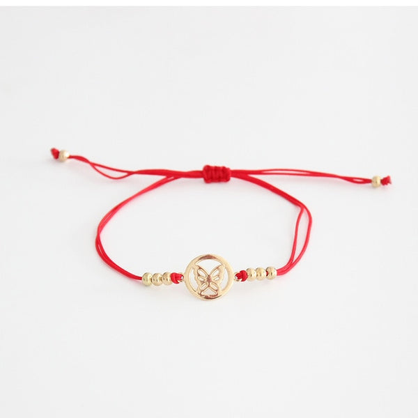 Minimalist Lucky Red Rope Bracelet Handmade Woven