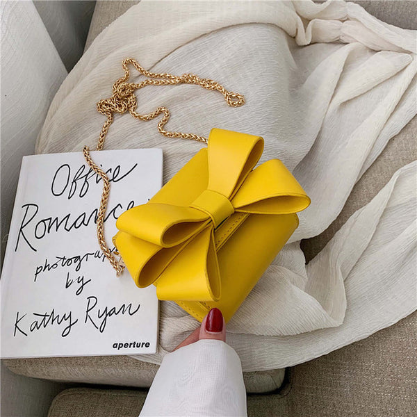 Green Yellow Bow Women Handbag 2019