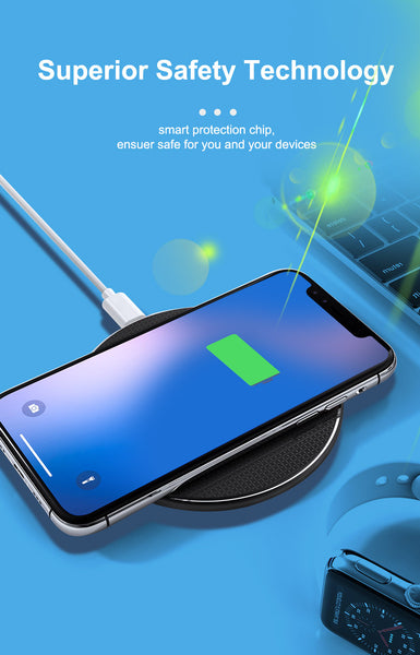 Udyr 10W Qi Wireless Charger For Samsung Galaxy S10 S9/S9+ S8 Note 9 USB Fast Charging Pad