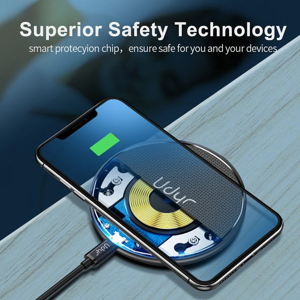 Udyr 10W Qi Wireless Charger For Samsung Galaxy S10 S9/S9+ S8 Note 9 USB Fast Charging Pad
