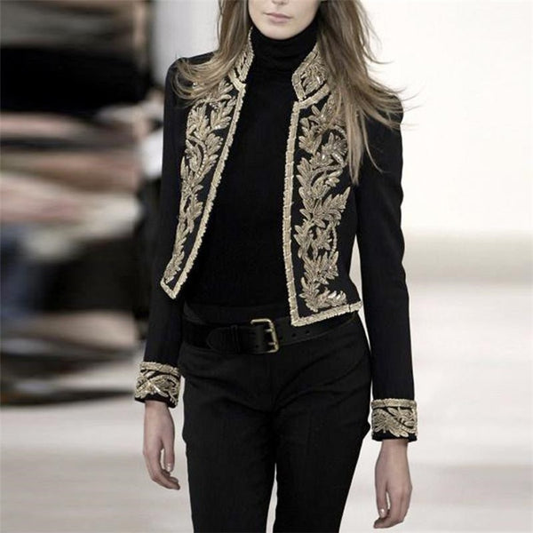 jacket embroidery print fashion short jacket coat national embroidery retro jacket