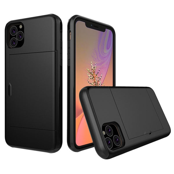 Business Phone Cases For iPhone 11 XI X XS Max XR  With Pocket Cover for iPhone 7 8 Plus 6 6s