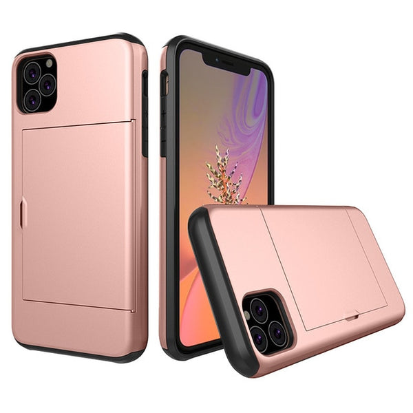 Business Phone Cases For iPhone 11 XI X XS Max XR  With Pocket Cover for iPhone 7 8 Plus 6 6s