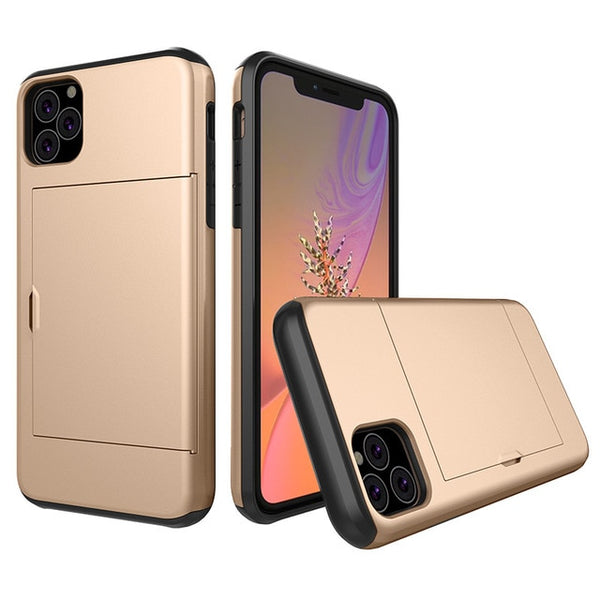 Business Phone Cases For iPhone 11 XI X XS Max XR  With Pocket Cover for iPhone 7 8 Plus 6 6s