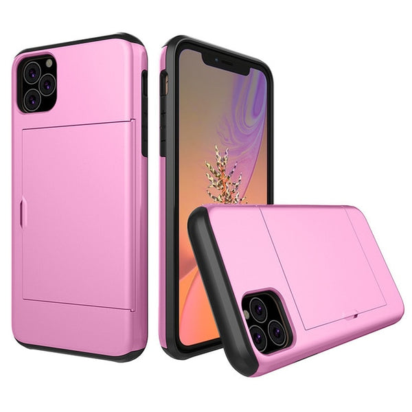 Business Phone Cases For iPhone 11 XI X XS Max XR  With Pocket Cover for iPhone 7 8 Plus 6 6s