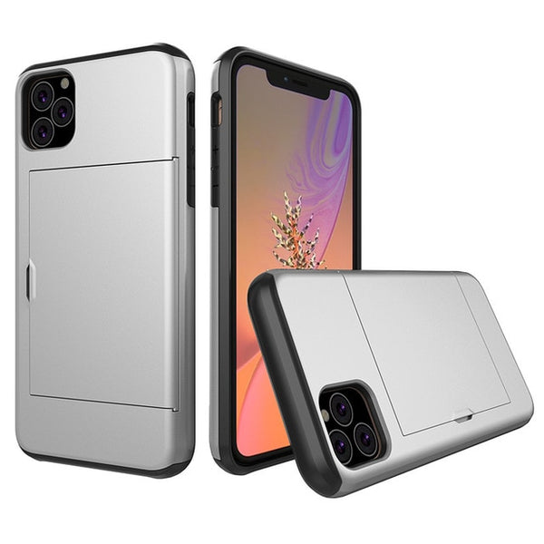 Business Phone Cases For iPhone 11 XI X XS Max XR  With Pocket Cover for iPhone 7 8 Plus 6 6s