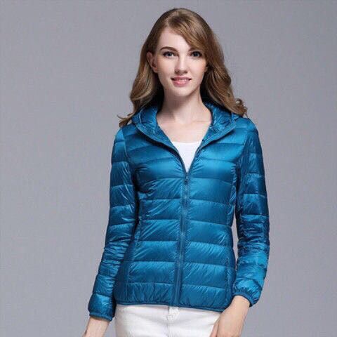 ultra light snow waterproof warm jacket for women sexy slim hooded stand collar women short jacket