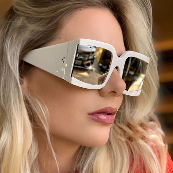 QPeClou Luxury Brand Square Sunglasses Women Retro Sun Glasses