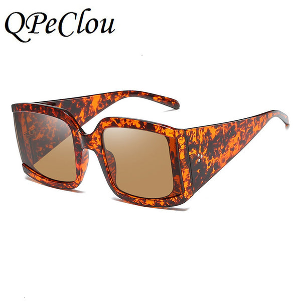 QPeClou Luxury Brand Square Sunglasses Women Retro Sun Glasses
