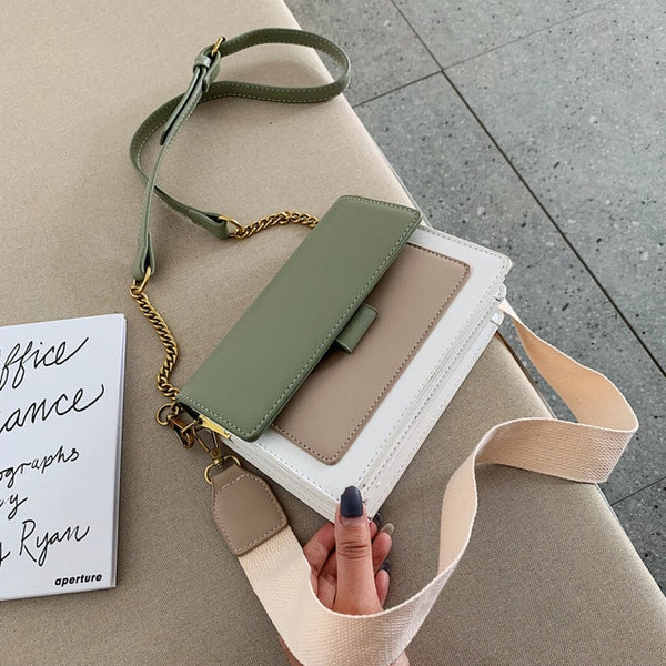 Patchwork Leather Crossbody Bags for Women 2019