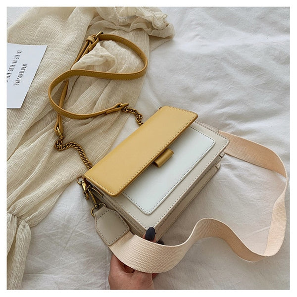 Patchwork Leather Crossbody Bags for Women 2019