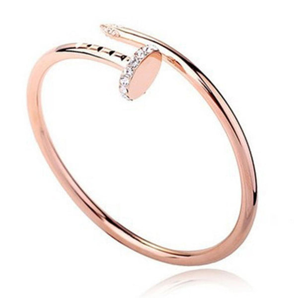 Simple Titanium Steel Stainless Steel Nails Bracelet Silver Gold Bracelets Bangles for Women Men Best  Jewelry brazalete hombre