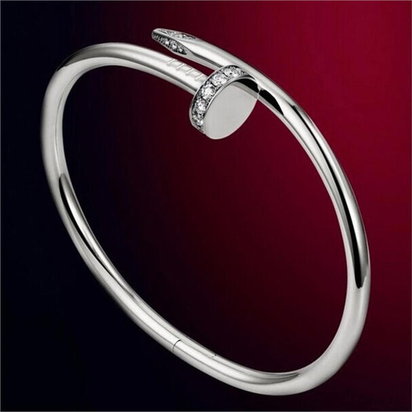 Simple Titanium Steel Stainless Steel Nails Bracelet Silver Gold Bracelets Bangles for Women Men Best  Jewelry brazalete hombre