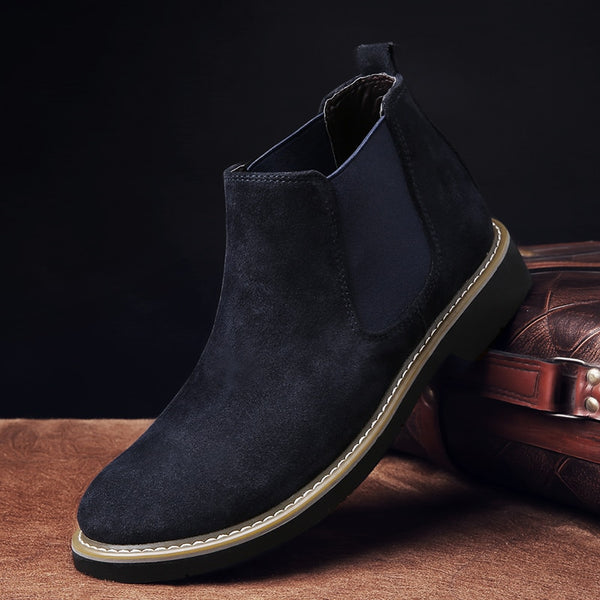 Mens Boots Men Chelsea Boots Ankle Boots Plus Velvet High-top Martin Boots Outdoor Walking Shoes