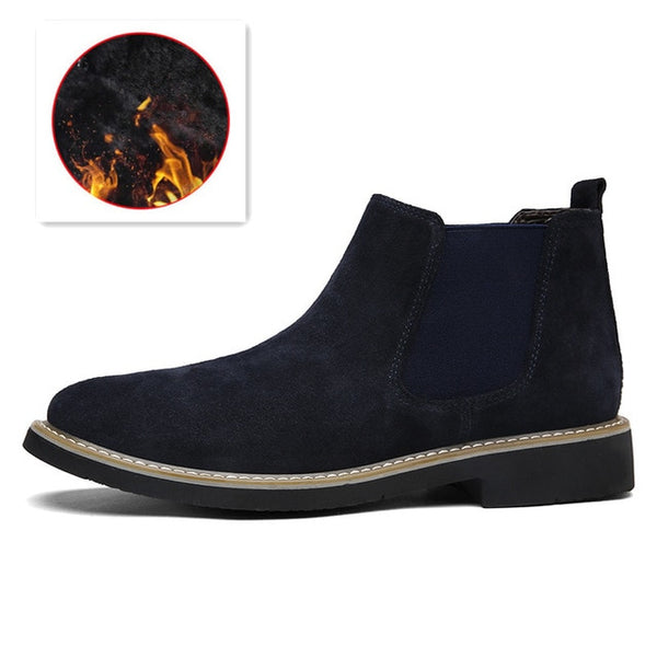 Mens Boots Men Chelsea Boots Ankle Boots Plus Velvet High-top Martin Boots Outdoor Walking Shoes