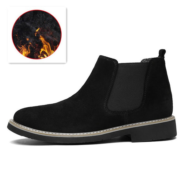Mens Boots Men Chelsea Boots Ankle Boots Plus Velvet High-top Martin Boots Outdoor Walking Shoes