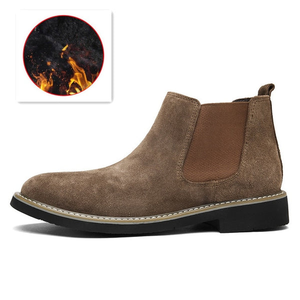 Mens Boots Men Chelsea Boots Ankle Boots Plus Velvet High-top Martin Boots Outdoor Walking Shoes