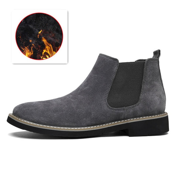 Mens Boots Men Chelsea Boots Ankle Boots Plus Velvet High-top Martin Boots Outdoor Walking Shoes
