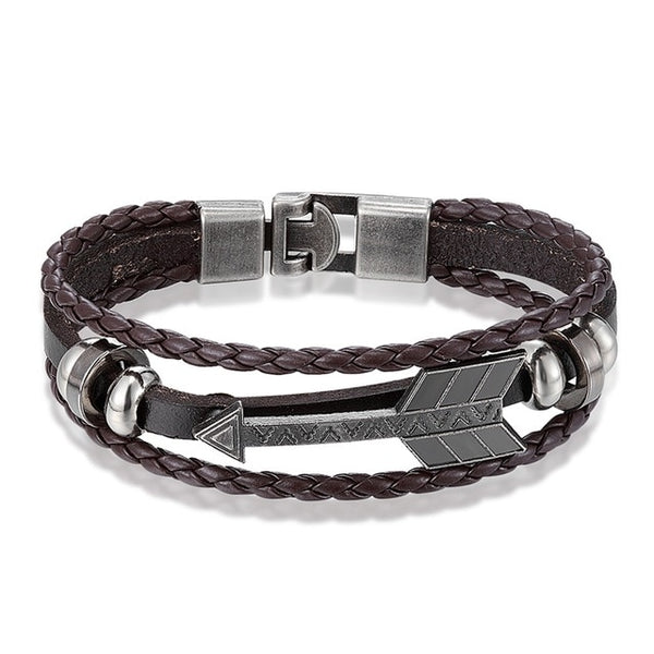 Men Multilayer Leather Bracelet Women Charm New Bracelet