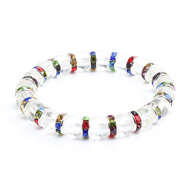 Multicolor Rhinestone Women Bracelets Natural Stone