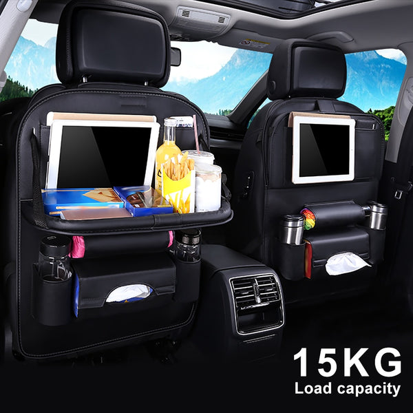 New PU Leather Car Seat Back Bag  Organizer Pad Storage Pocket Box Travel
