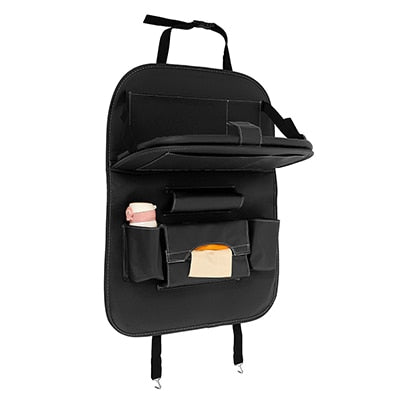 New PU Leather Car Seat Back Bag  Organizer Pad Storage Pocket Box Travel
