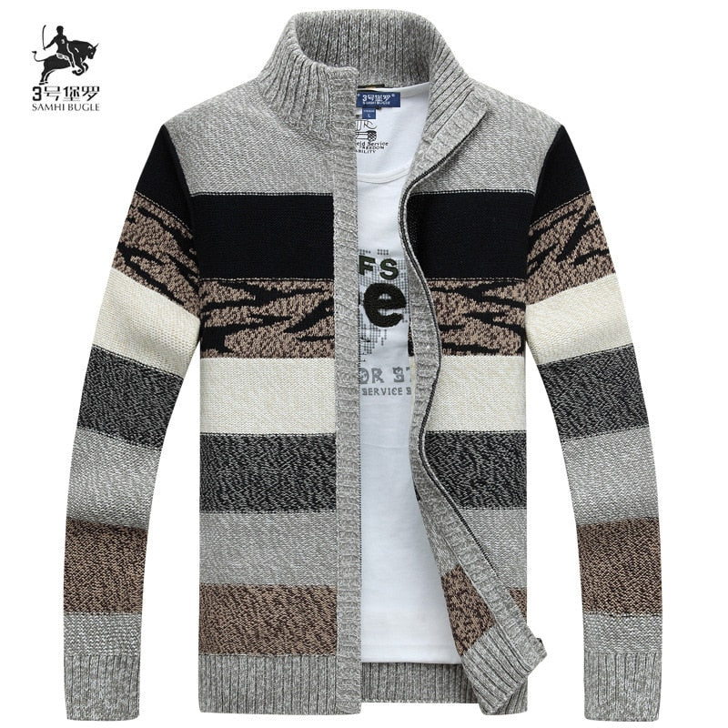 Men's new  striped commercial casual stand