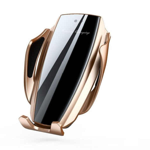 KSTUCNE 10W Qi Car Wireless Charger For iPhone/Samsung Note 10 Intelligent Infrared Fast Wireless Charging Car Phone Holder