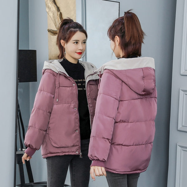 New Ladies Winter Jacket Women Cotton Padded Outwear Hooded 7 Colors Female