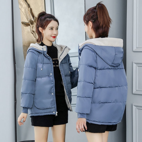New Ladies Winter Jacket Women Cotton Padded Outwear Hooded 7 Colors Female