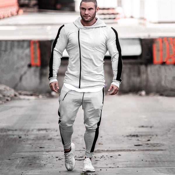 Casual Hoodies Mens Cotton Sweatshirt Tracksuit Gyms Fitness Workout