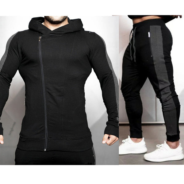 Casual Hoodies Mens Cotton Sweatshirt Tracksuit Gyms Fitness Workout