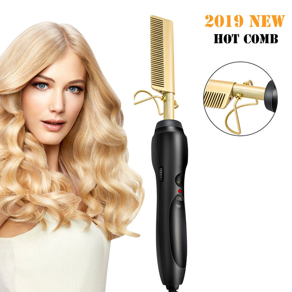 Hair Straightener Flat Irons Straightening Brush Hot Heating Comb Hair Straight Styler Corrugation Curling Iron Curlers