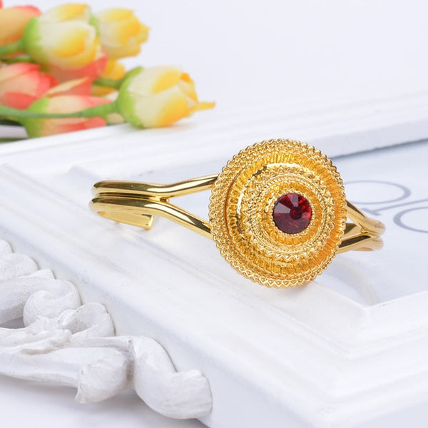 Ethiopian bridal jewelry Gold Color  bracelet African Nigeria / Sudan / Eritrea / Kenya Eretrean jwelery fashion