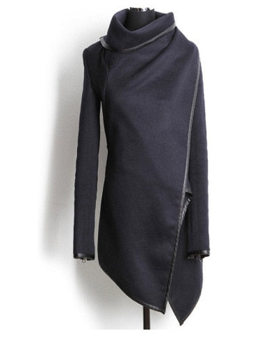 Casaco Feminino New Fashion Women Asymmetric Trench Women Winter Woolen Overcoat Woolen Coat 5 Colors