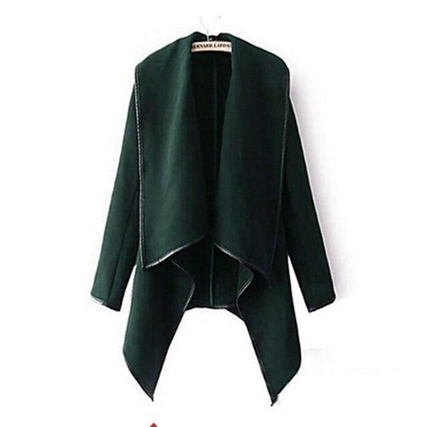 Casaco Feminino New Fashion Women Asymmetric Trench Women Winter Woolen Overcoat Woolen Coat 5 Colors