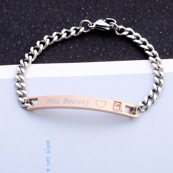 His Queen Her King  Couple Bracelet M/W