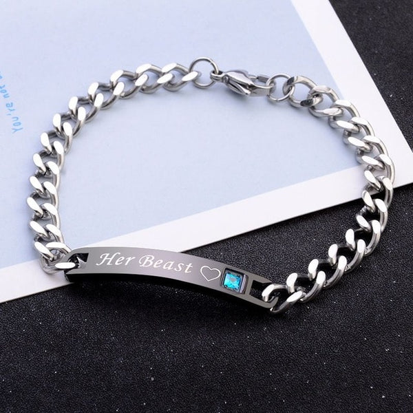 His Queen Her King  Couple Bracelet M/W