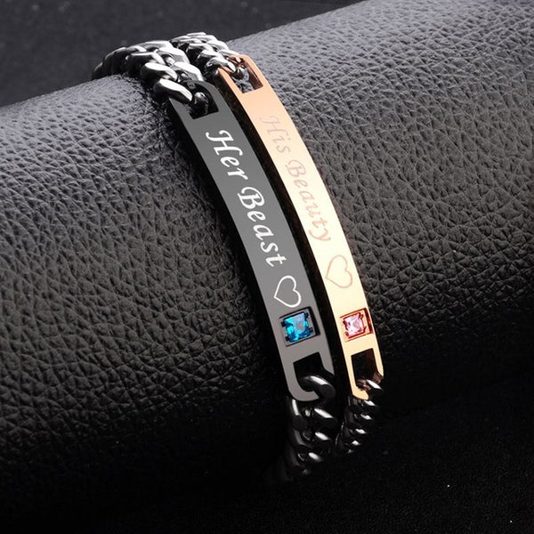 His Queen Her King  Couple Bracelet M/W