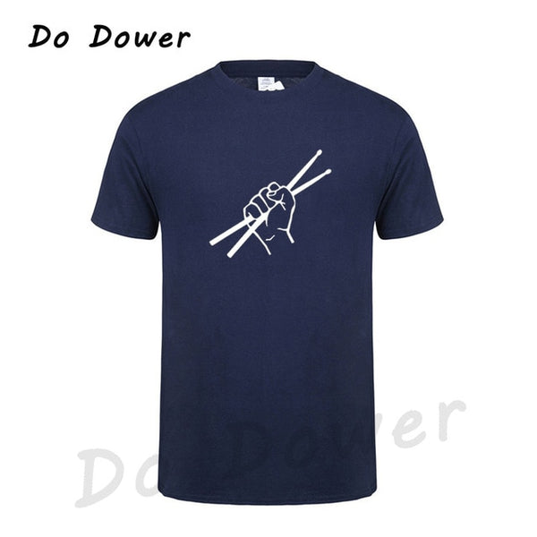 Summer Style Short Sleeve Drumming Funny T Shirt Men