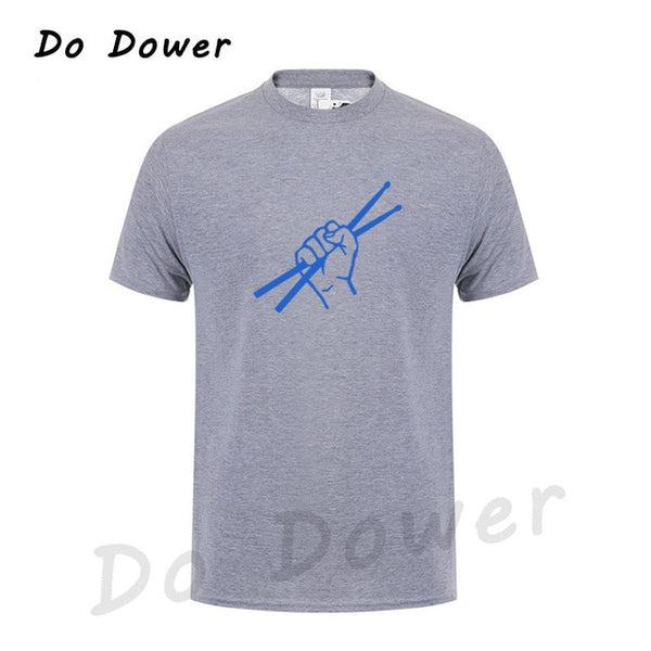 Summer Style Short Sleeve Drumming Funny T Shirt Men