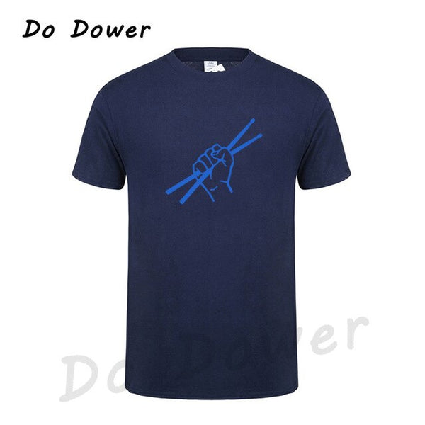 Summer Style Short Sleeve Drumming Funny T Shirt Men