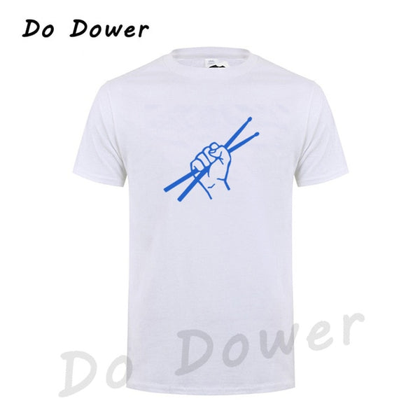 Summer Style Short Sleeve Drumming Funny T Shirt Men