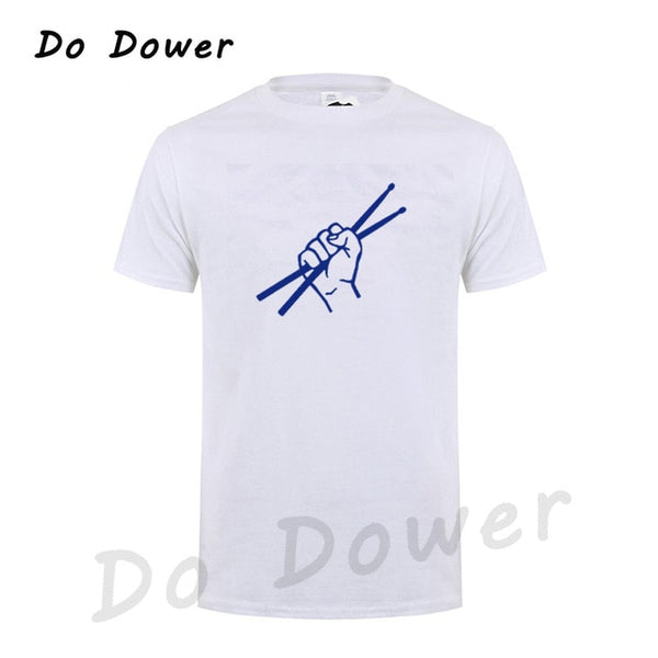 Summer Style Short Sleeve Drumming Funny T Shirt Men