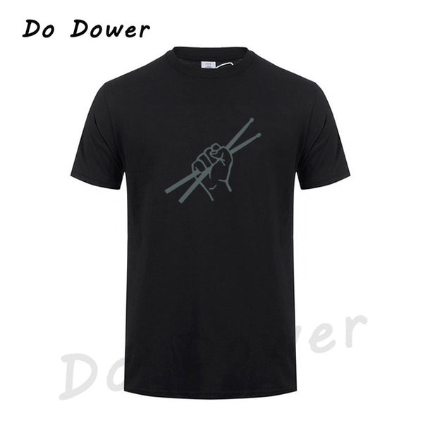 Summer Style Short Sleeve Drumming Funny T Shirt Men